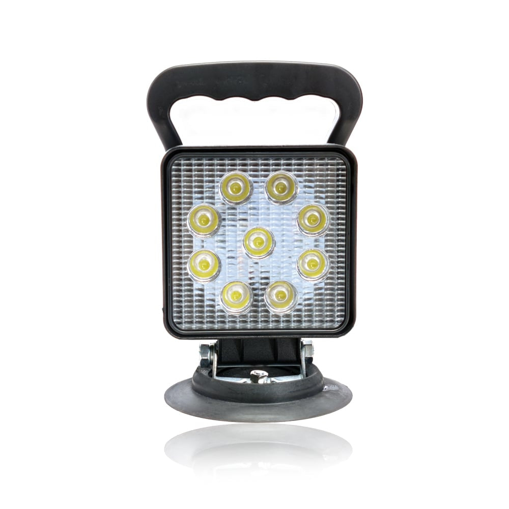 Lampă de lucru LED pătrată magnetică 27W cu priză de brichetă auto