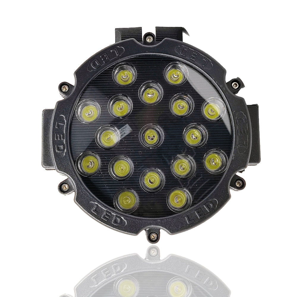 Proiector LED rotund 51W alb