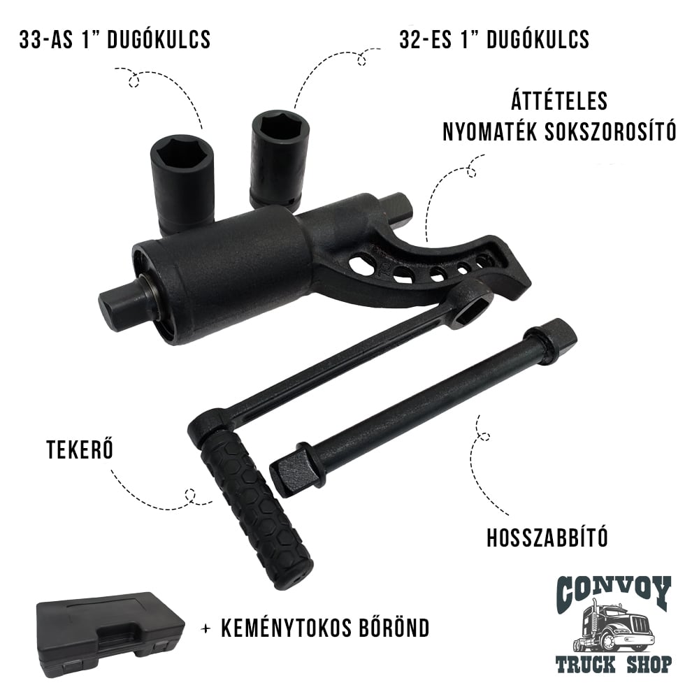 Cheie multiplicator forță roți camion, 2 versiuni