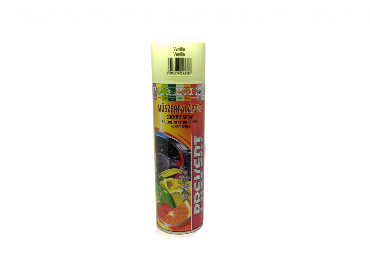 Spray bord auto, silicon întreținere, Prevent Cockpit Spray, 500 ml, 9 variante