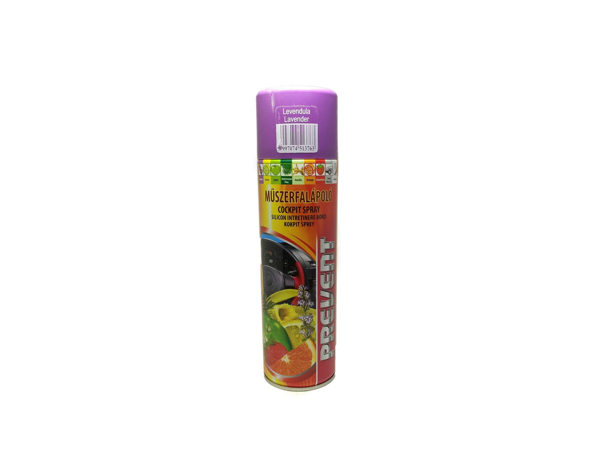 Spray bord auto, silicon întreținere, Prevent Cockpit Spray, 500 ml, 9 variante