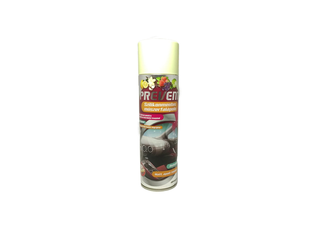 Spray bord auto mat, fără silicon, strălucitor, parfumat, Prevent 500 ml, 4 variante