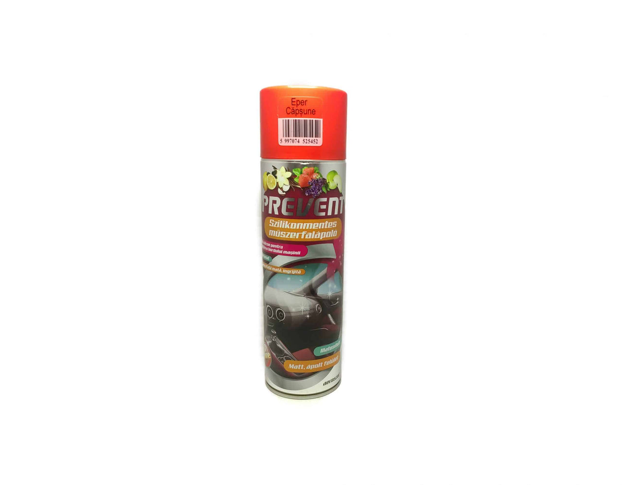 Spray bord auto mat, fără silicon, strălucitor, parfumat, Prevent 500 ml, 4 variante