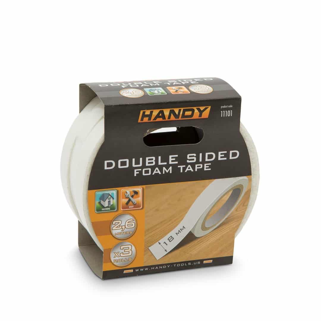 Bandă adezivă dublu față cu strat de spumă 3 buc 18mm x 2,6m 