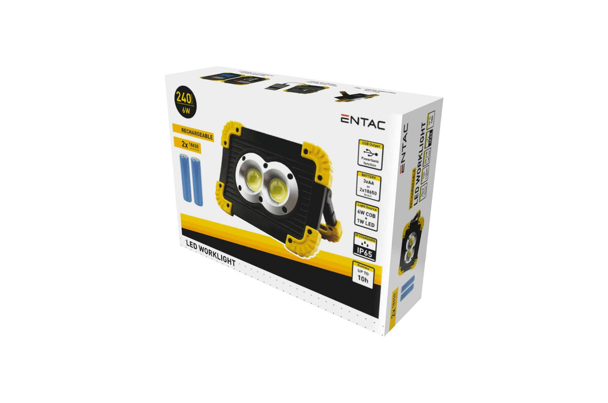 Lampă de reparații 6W+1W COB LED IP65 cu funcție de Powerbank 