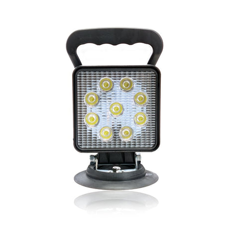Lampă de lucru LED pătrată magnetică 27W cu priză de brichetă auto 