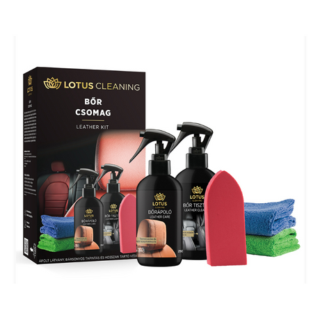 Kit soluție curățare piele auto, Lotus Leather Kit, 250 ml