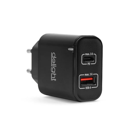 Adaptor de încărcător telefon USB-A + USB-C PD20W cu încărcare rapidă 