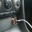 Încărcător auto USB-A, Type-C cu încărcare rapidă și afișaj de tensiune 