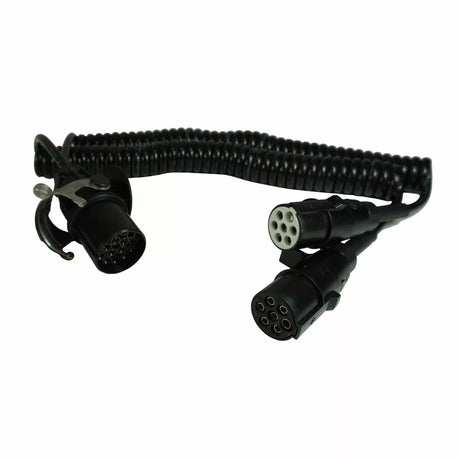 Adaptor cablu spiralat electric, de la 15 pini la 2x7 pini, 2 variante