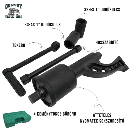 Cheie multiplicator forță roți camion, 2 versiuni