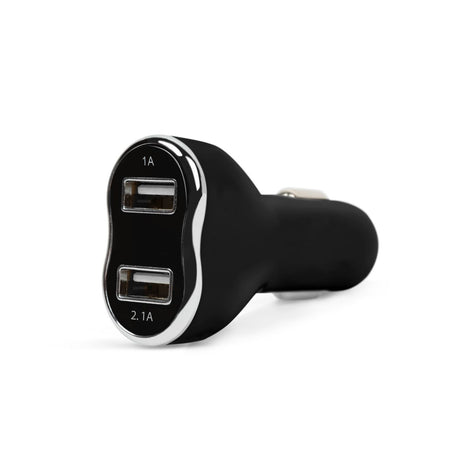 Încărcător auto cu dublu USB pentru brichetă, negru 