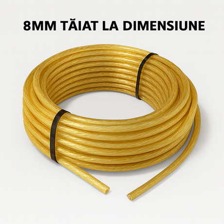 Cablu vamal oțel 6/8 mm, tăiat la dimensiune