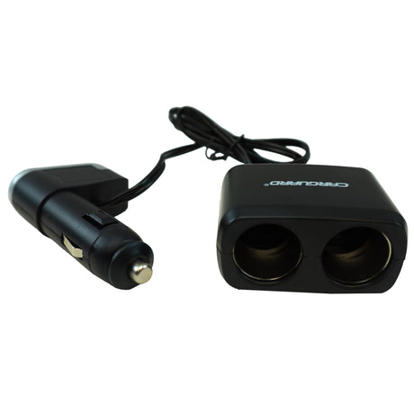 Adaptor priză auto, dublu cu 1 ieșire USB, 12/24V
