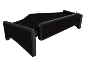 Masă bord matlasat cu LED pentru Ford F-Max - model mijloc, negru / roșu
