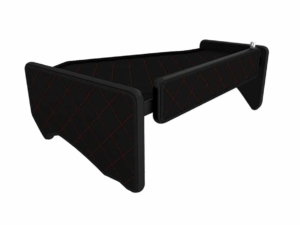 Masă bord matlasat cu LED pentru Scania R / S - model mijloc, negru/roșu