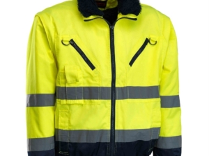 Jachetă de înaltă vizibilitate tip pilot galben-albastru închis 3în1 M