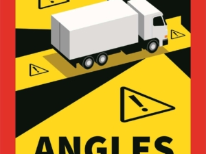 Indicator ANGLES MORTS magnetic - avertizare de spațiu mort pentru camion